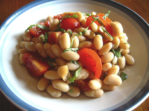 Healthy bean dish with vegetables